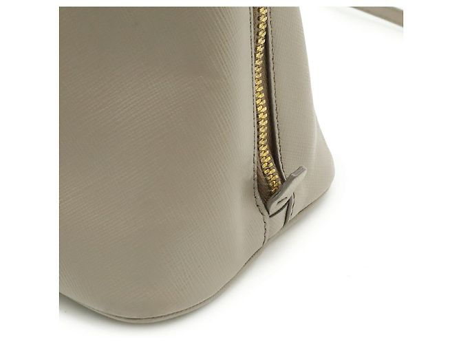 Prada Triangle Logo Handbag Brown Beige - view 9
