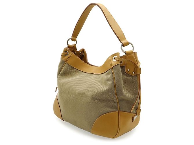 Prada Logo Jacquard Schultertasche Braun Beige - Ansicht 2