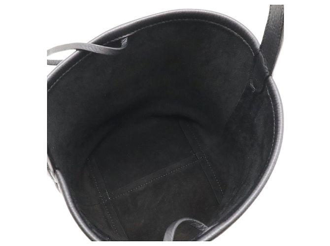 The Row Small Park Leather Tote Nero - vista 5