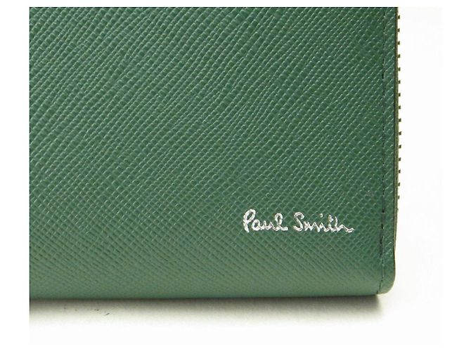 Paul Smith Leather Long Wallet Green - view 2