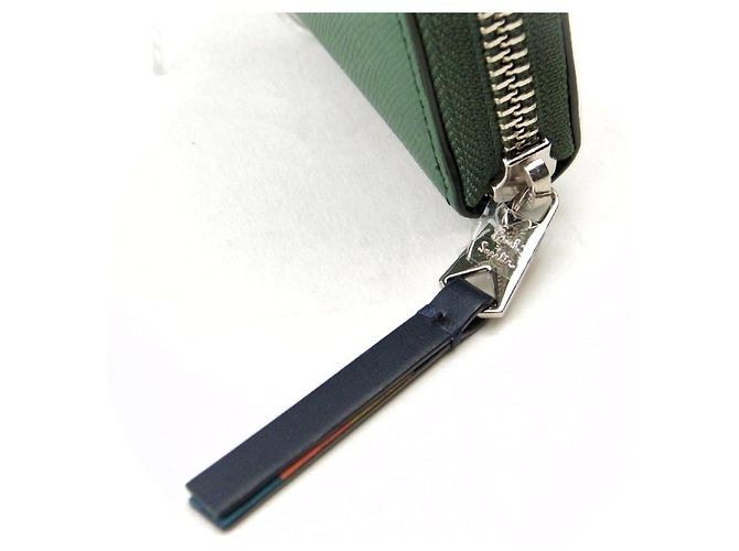 Paul Smith Leather Long Wallet Green - view 3