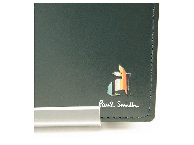 Cartera bifold Paul Smith Marquetry Stripe de piel de conejo Verde - vista 2