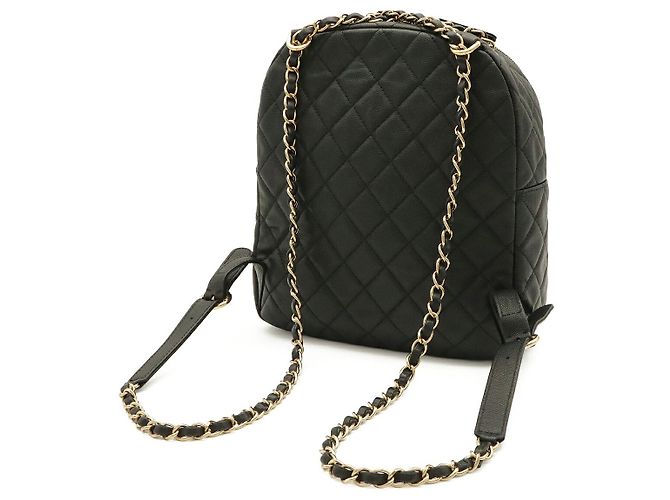 2.55 Chanel Matelassé Coco Mark Chain Rucksack Schwarz - Ansicht 2