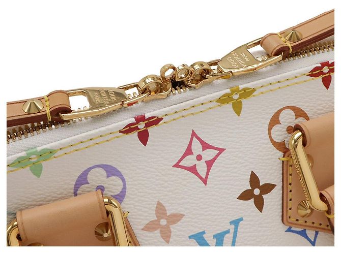 Borsa a mano Louis Vuitton Alma Bianco - vista 4