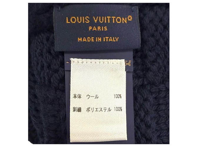 Berretto in lana Damier Louis Vuitton Blu - vista 9