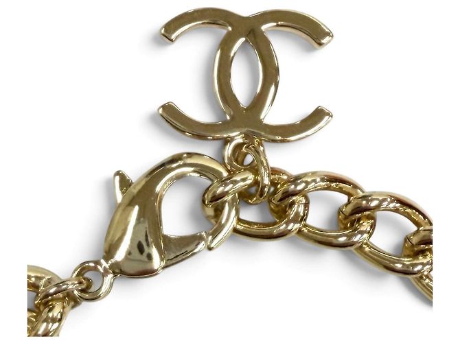 Bracelete Chanel Coco Mark Dourado Metálico - vista 4