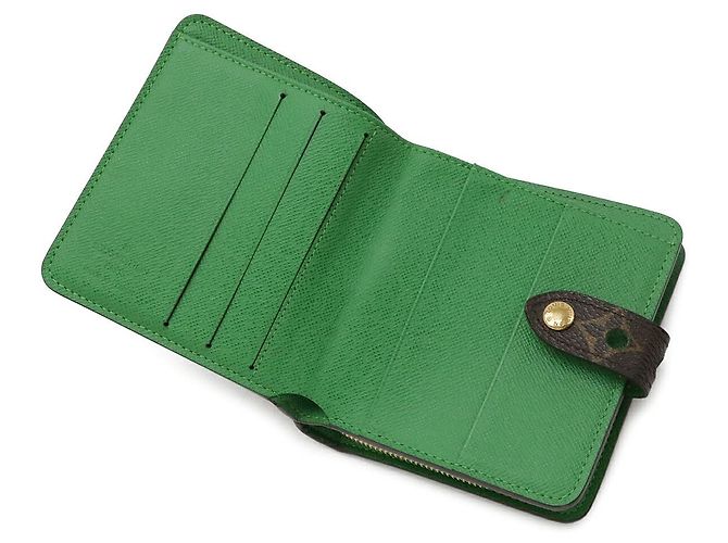 Cartera Compact Zip Louis Vuitton Verde - vista 6