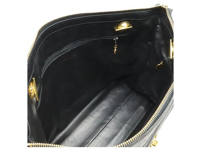 Borsa Tote Chanel Coco Mark Chain Nero - vista 6
