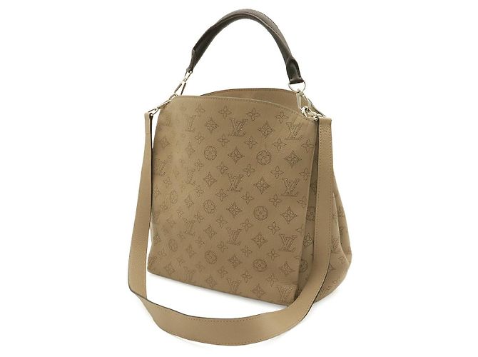 Borsa a tracolla Louis Vuitton Mahina Babylon PM Marrone Beige - vista 2