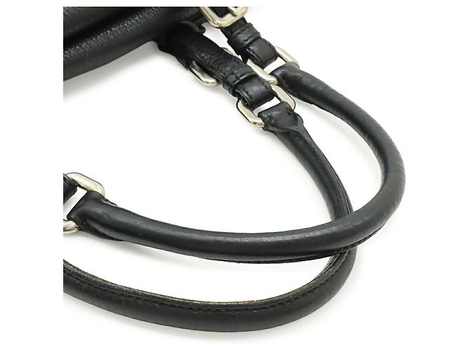 Prada Vitello Dyno Mini Boston Tasche Schwarz - Ansicht 4