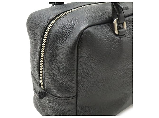 Prada Vitello Dyno Mini Boston Tasche Schwarz - Ansicht 8