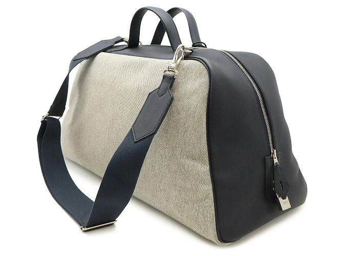 Hermès Borsa da viaggio Hermes Cavour Boston Blu - vista 2