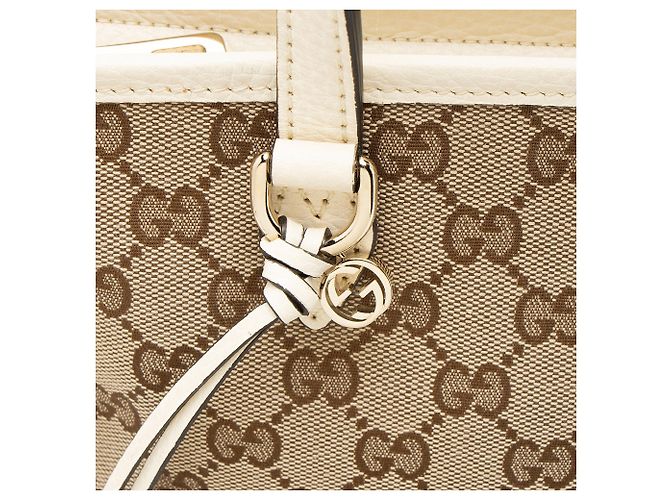 Borsa Tote Gucci GG Canvas Bree Small Marrone Beige - vista 10