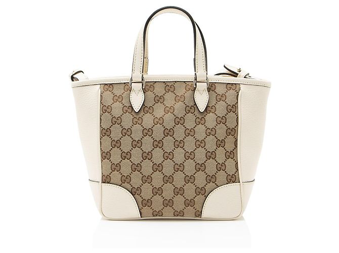 Borsa Tote Gucci GG Canvas Bree Small Marrone Beige - vista 3