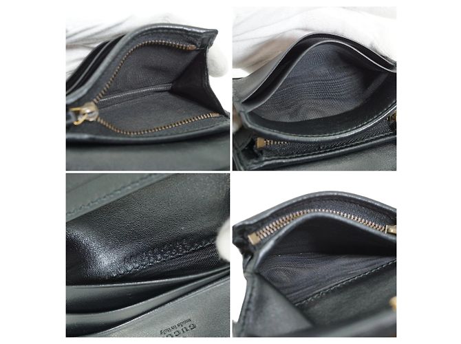 Portafoglio in pelle Gucci Marmont Nero - vista 5