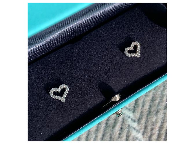 Orecchini a lobo cuore in platino Tiffany & Co. Argento - vista 3