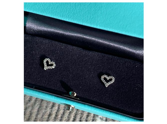Orecchini a lobo cuore in platino Tiffany & Co. Argento - vista 4