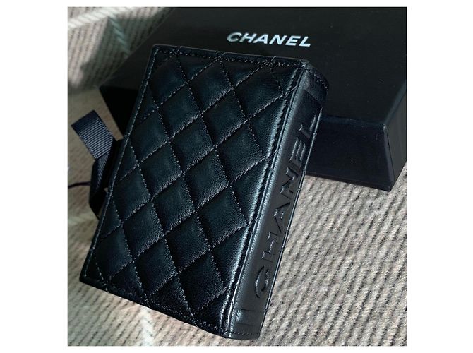 Chanel Classic gestepptes Kartenetui aus Lammleder Schwarz - Ansicht 6