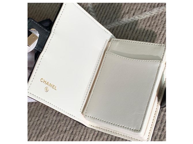 Chanel Classic gestepptes Kartenetui aus Lammleder Schwarz - Ansicht 7