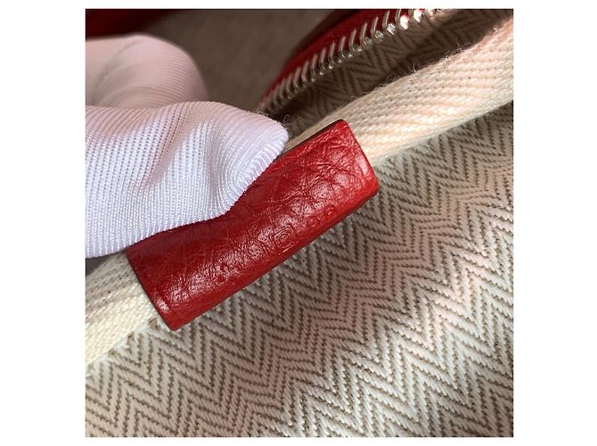 Borsa Hermès Victoria 35 in pelle rossa Rosso - vista 9