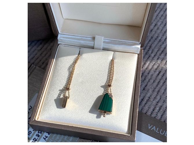 Bracciale Bulgari Gelati in oro rosa 18k malachite e diamanti - vista 4