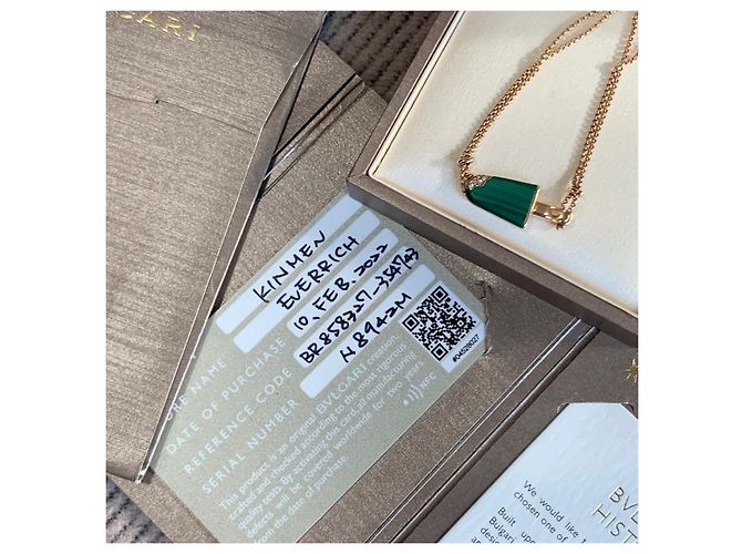 Bracciale Bulgari Gelati in oro rosa 18k malachite e diamanti - vista 6