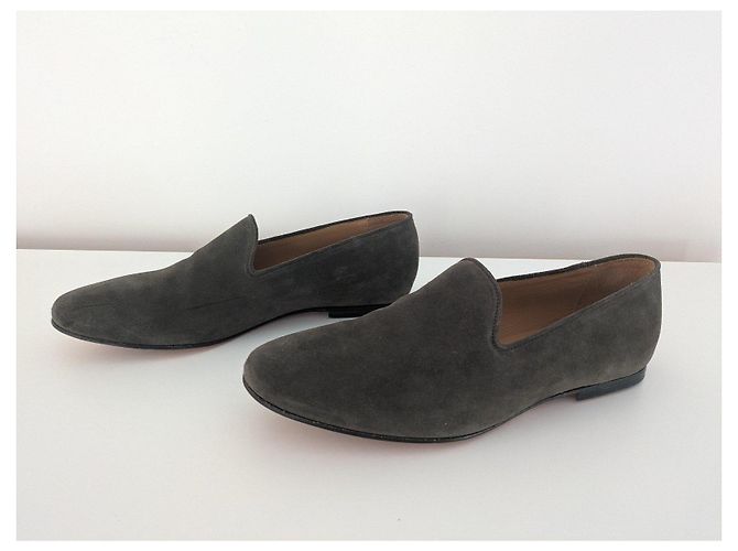 Autre Marque Mocassini Officine Générale in camoscio marrone Grigio - vista 3