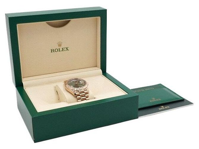 Rolex Orologio da uomo Day-Date Olive Green Everose Gold Verde - vista 8