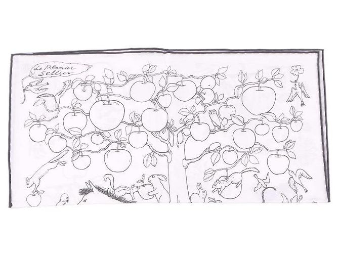 Foulard Hermès 45 Bianco e Nero in Seta - vista 8
