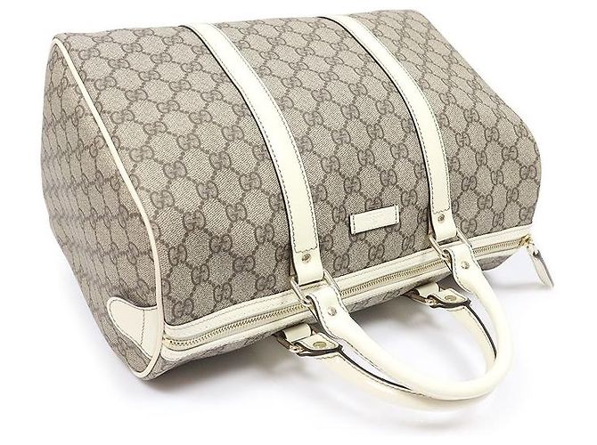 Gucci Bolso Boston Joy Medium de PVC blanco charol con logo GG Castaño - vista 4