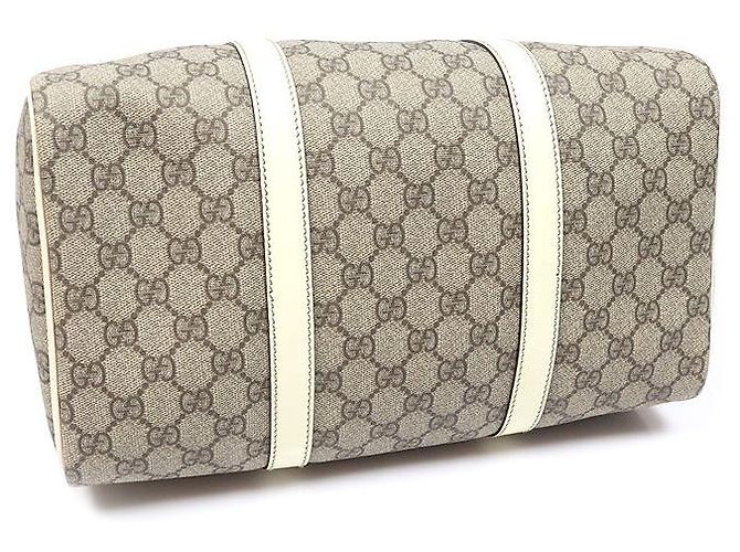 Gucci Bolso Boston Joy Medium de PVC blanco charol con logo GG Castaño - vista 5