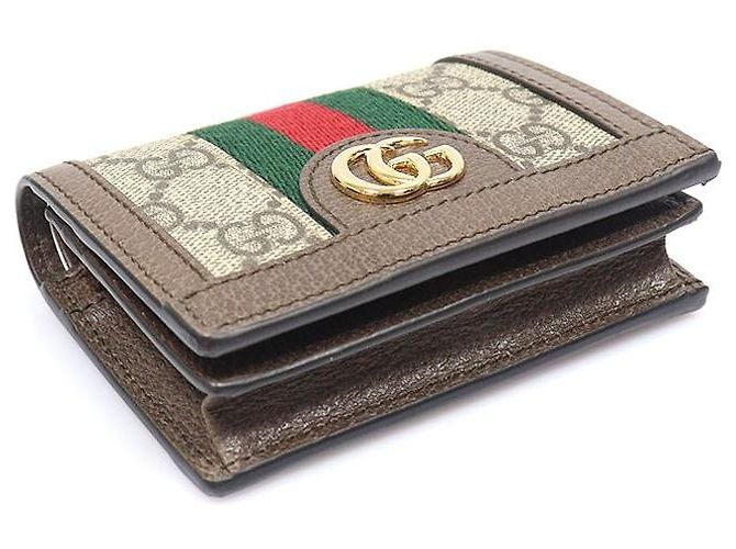 Gucci Tarjetero Ophidia GG Supreme Canvas Castaño - vista 4