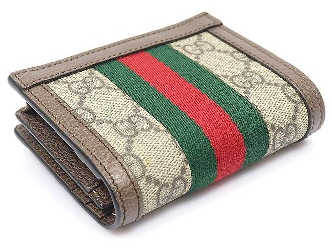 Gucci Tarjetero Ophidia GG Supreme Canvas Castaño - vista 5