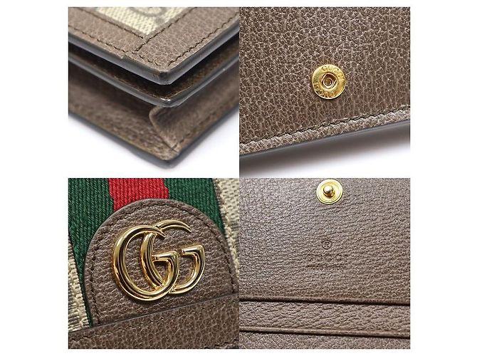 Gucci Tarjetero Ophidia GG Supreme Canvas Castaño - vista 7