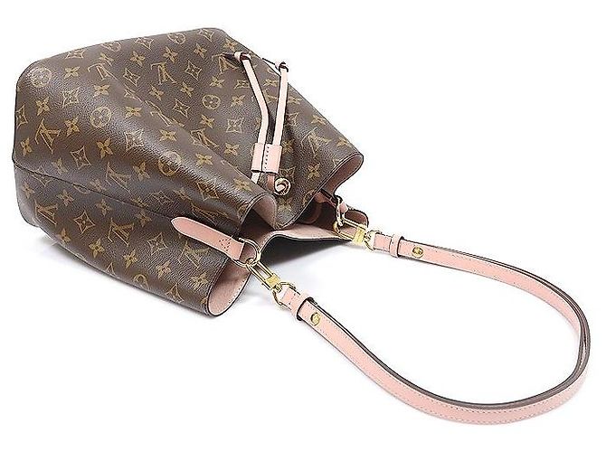 Louis Vuitton Borsa a secchiello a tracolla Neo Noé in Monogram Canvas Rose Poudré Pink Marrone - vista 3