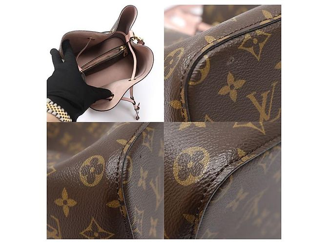 Louis Vuitton Borsa a secchiello a tracolla Neo Noé in Monogram Canvas Rose Poudré Pink Marrone - vista 5