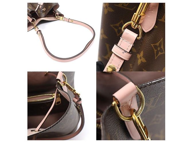 Louis Vuitton Borsa a secchiello a tracolla Neo Noé in Monogram Canvas Rose Poudré Pink Marrone - vista 6