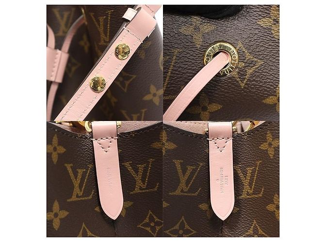 Louis Vuitton Borsa a secchiello a tracolla Neo Noé in Monogram Canvas Rose Poudré Pink Marrone - vista 7