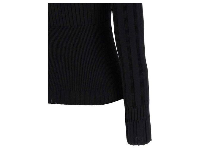 Balmain Leichter Strick-Cardigan mit V-Ausschnitt und Knöpfen Schwarz - Ansicht 6
