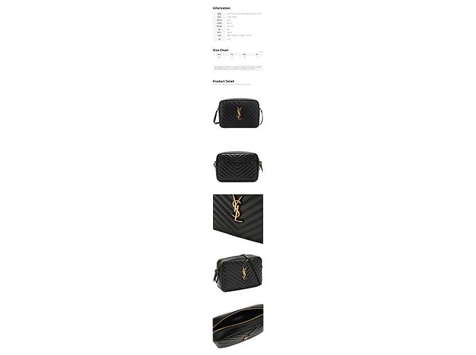Saint Laurent Borsa Camera Lu Monogram Oro Nero - vista 2
