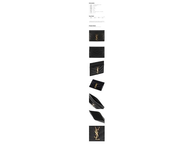 Saint Laurent Tarjetero Monogram Matelassé Black Negro - vista 2