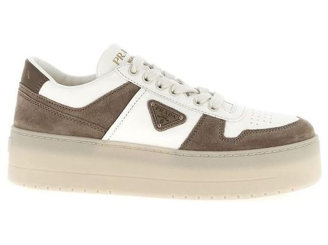 Prada Downtown Bold Leder-Sneaker Braun - Ansicht 3