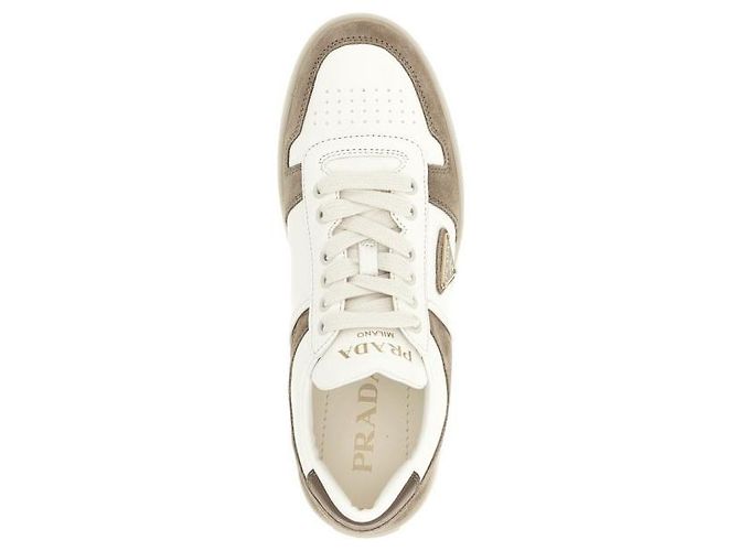 Prada Downtown Bold Leder-Sneaker Braun - Ansicht 6