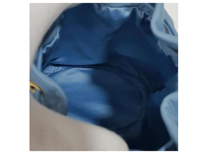 Borsa a secchiello Miu Miu Matelassé blu in pelle - vista 8