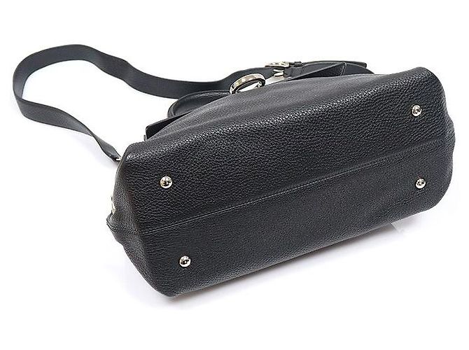 Salvatore Ferragamo Black Calfskin Gancini Sophia Small Nero - vista 5