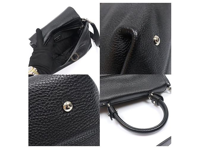 Salvatore Ferragamo Black Calfskin Gancini Sophia Small Nero - vista 6