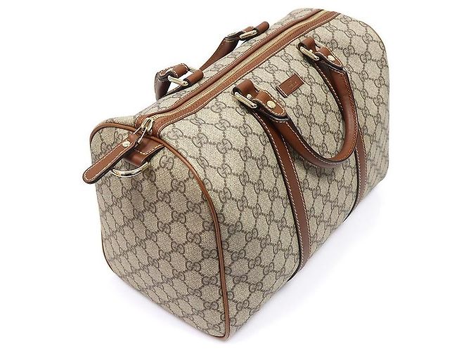 Gucci Borsa Boston Media Tote Pelle Marrone Logo GG - vista 3
