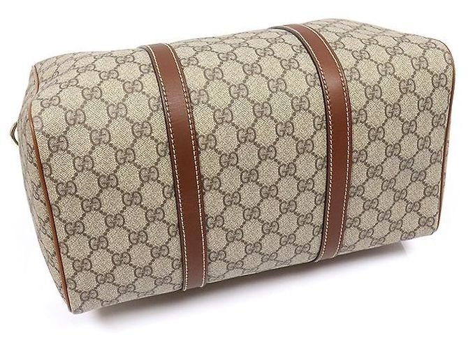 Gucci Borsa Boston Media Tote Pelle Marrone Logo GG - vista 5