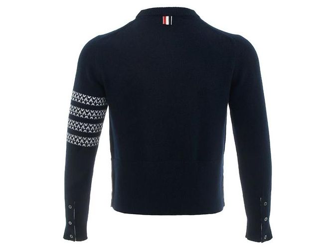 Thom Browne Merino Wool Holiday Hector Strickpullover Blau - Ansicht 4