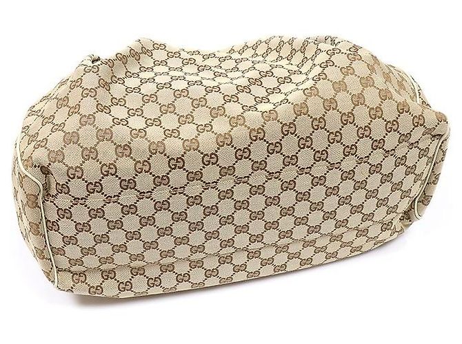 Gucci Borsa Tote Sukey Large in pelle bianca Marrone - vista 5